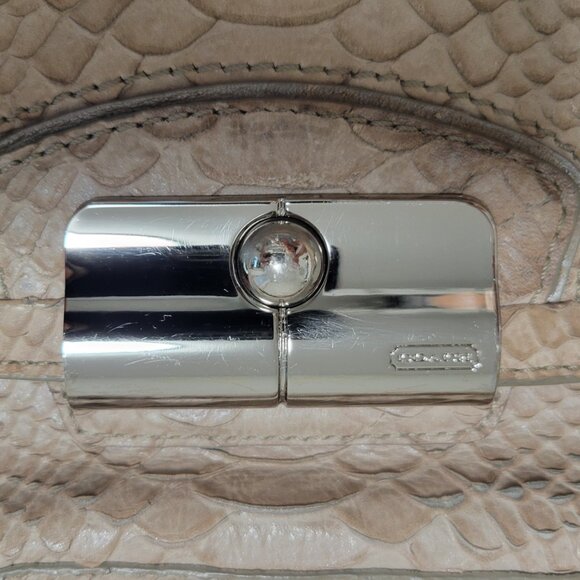 COACH Kristin Pinnacle Embossed Python Laila Round Satchel 19342 - Picture 16 of 16